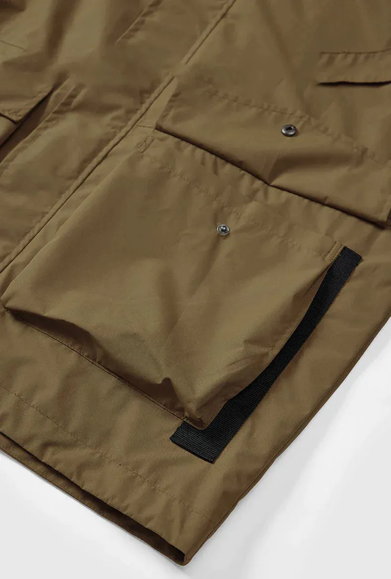 Wind and Waterproof Jacket (with mini compass on zip) in Black Color