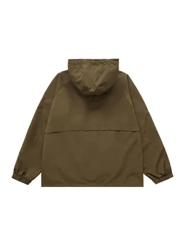 Windbreaker Jacket in Brown Color