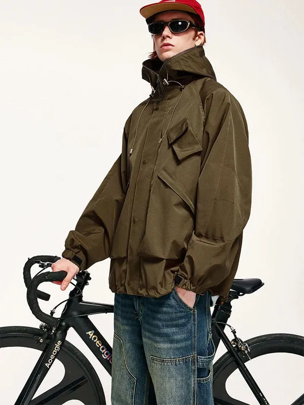 Windbreaker Jacket in Brown Color