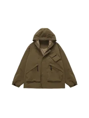 Windbreaker Jacket in Brown Color