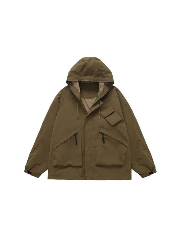 Windbreaker Jacket in Brown Color
