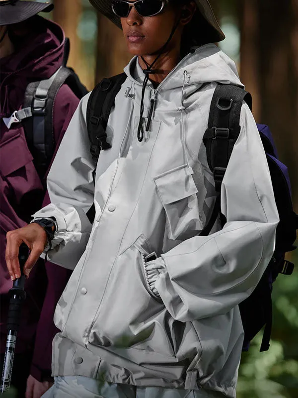 Windbreaker Jacket in Dark Grey Color