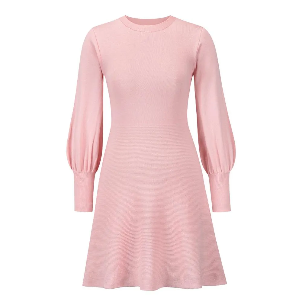 Women Plus Sizes Knitting Winter Dresses